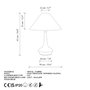 Opviq Luna - 15260 Lámpara de Mesa Dorado y Blanco